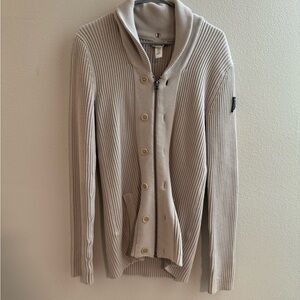 Diesel Cream Ribbed Knit Sweater